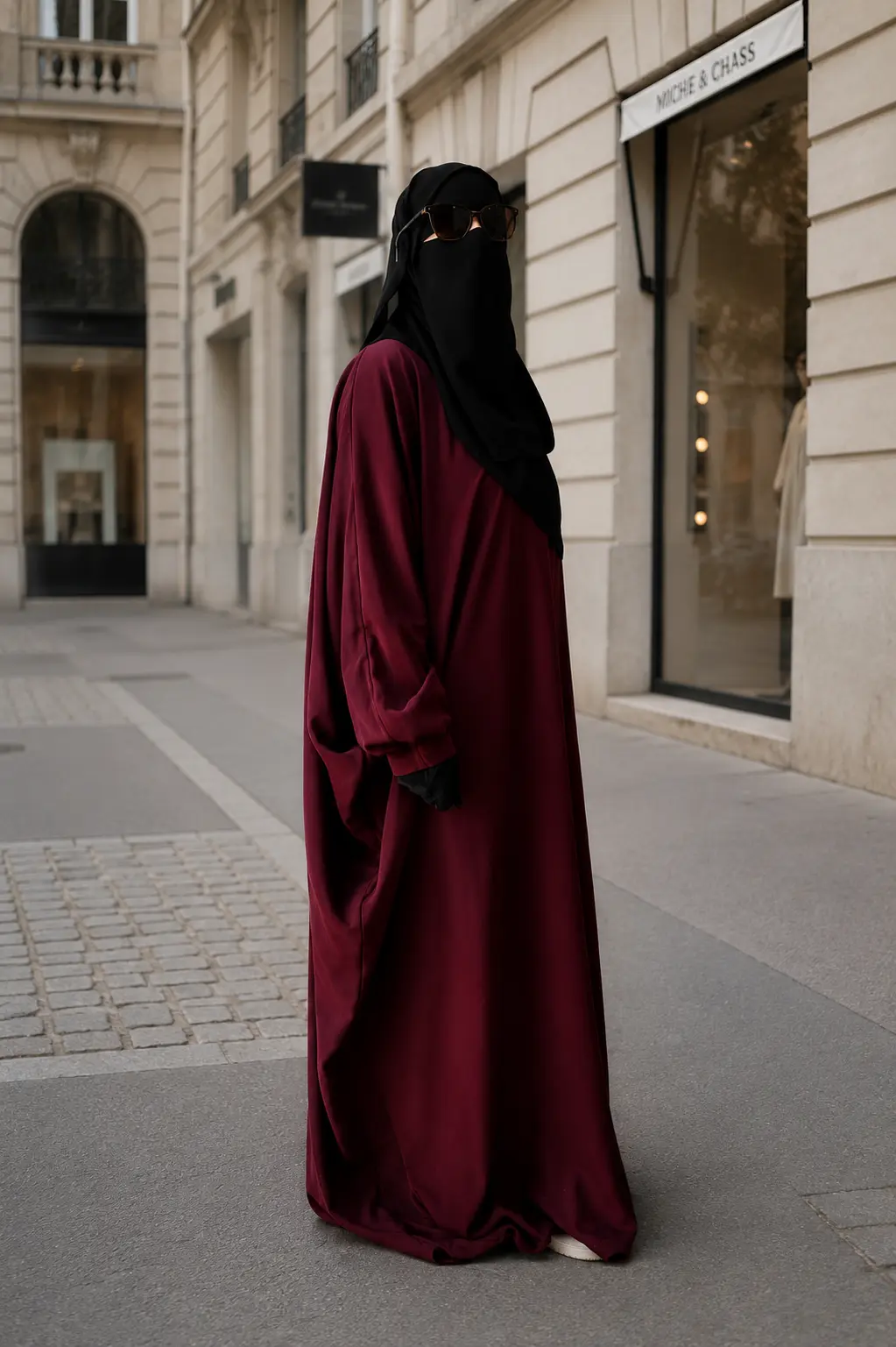 Abaya Aya Bordeaux