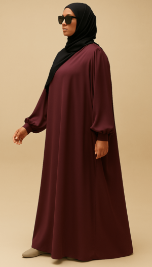 Abaya Aya Bordeaux