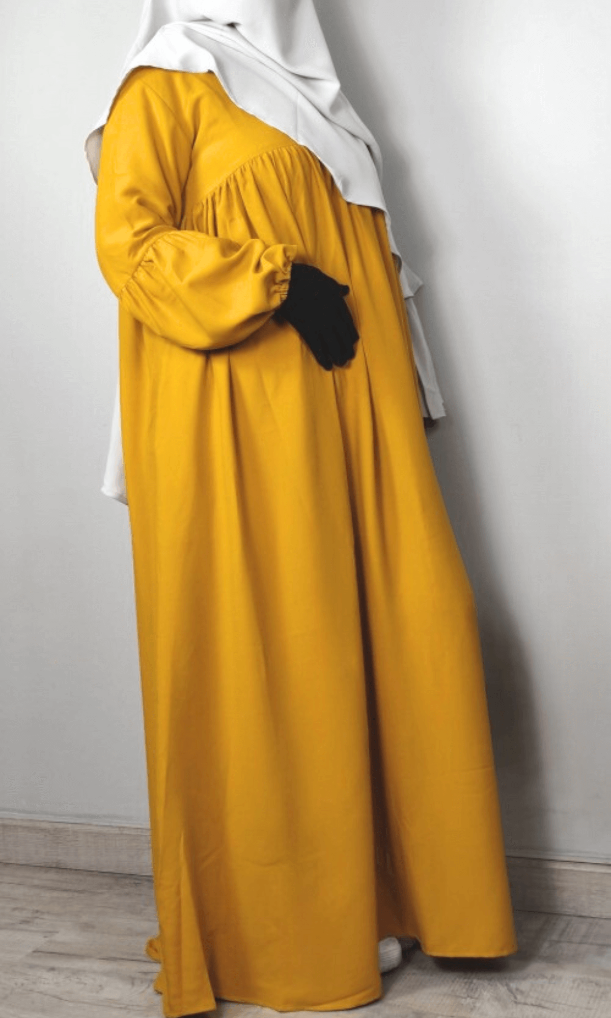 Abaya cosy moutarde