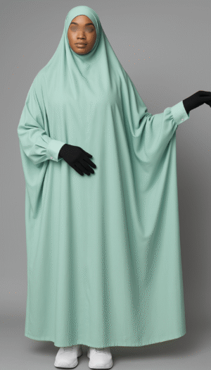 Jilbab 1 pièce Vert d'eau