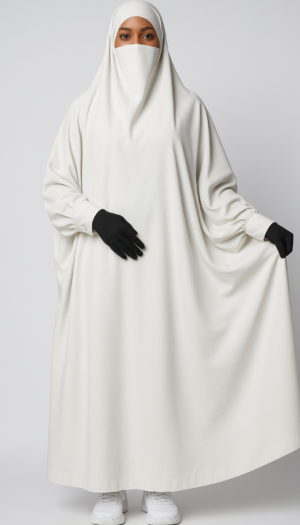 jilbab 1 pièce gris