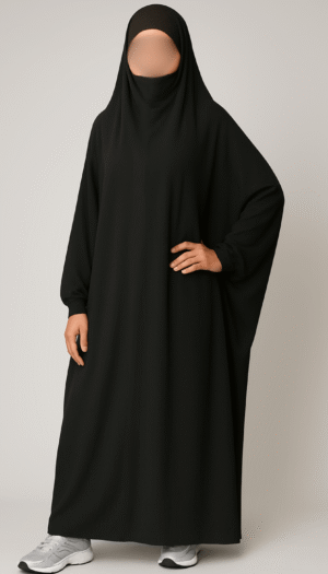 jilbab 1 pcs noir