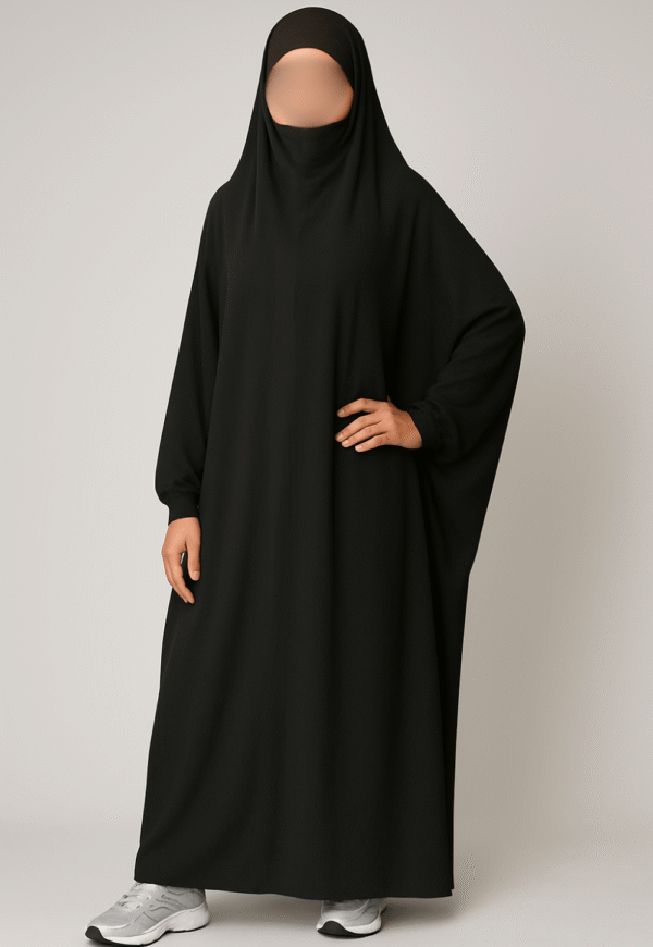 jilbab 1 pcs noir