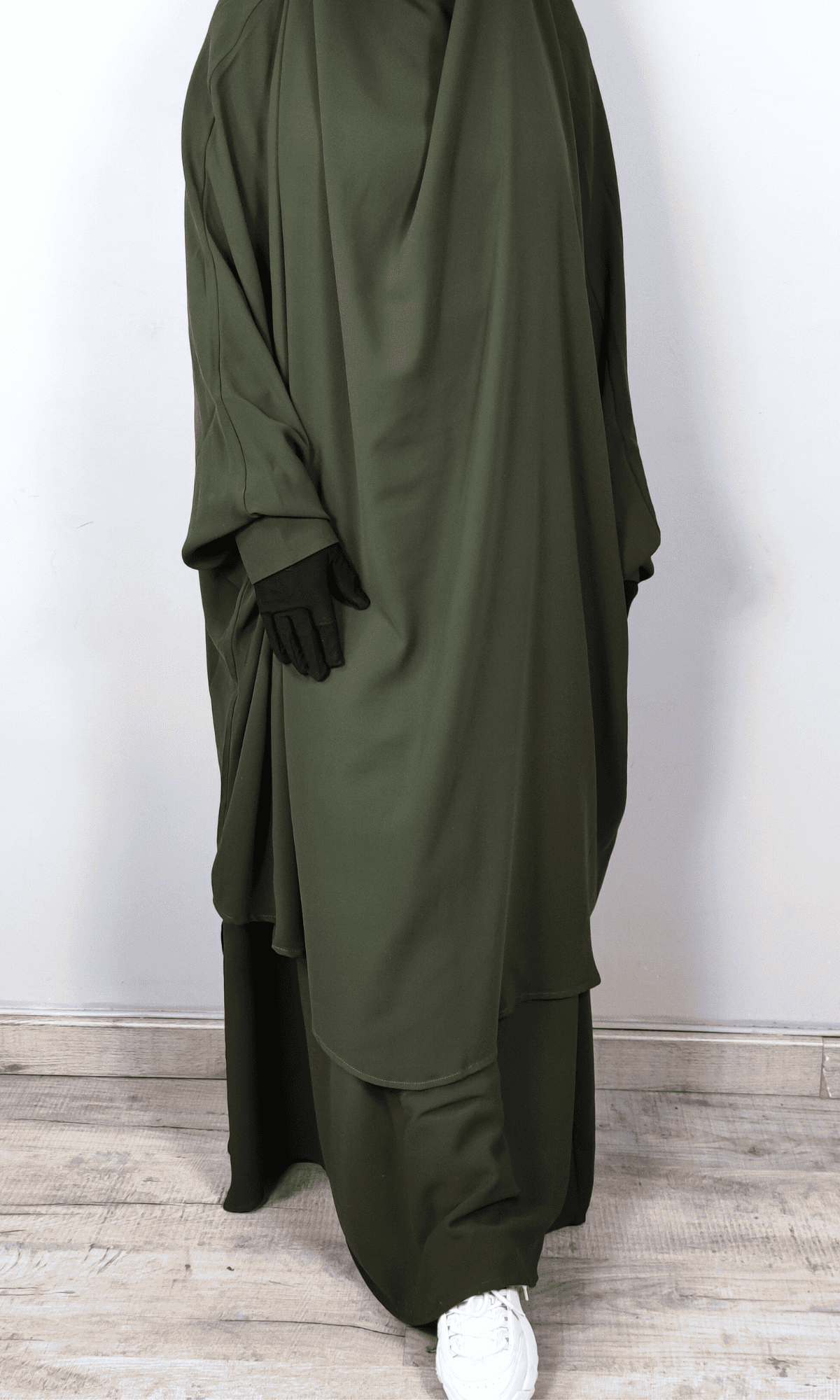 Jilbab deux pièces Kaki