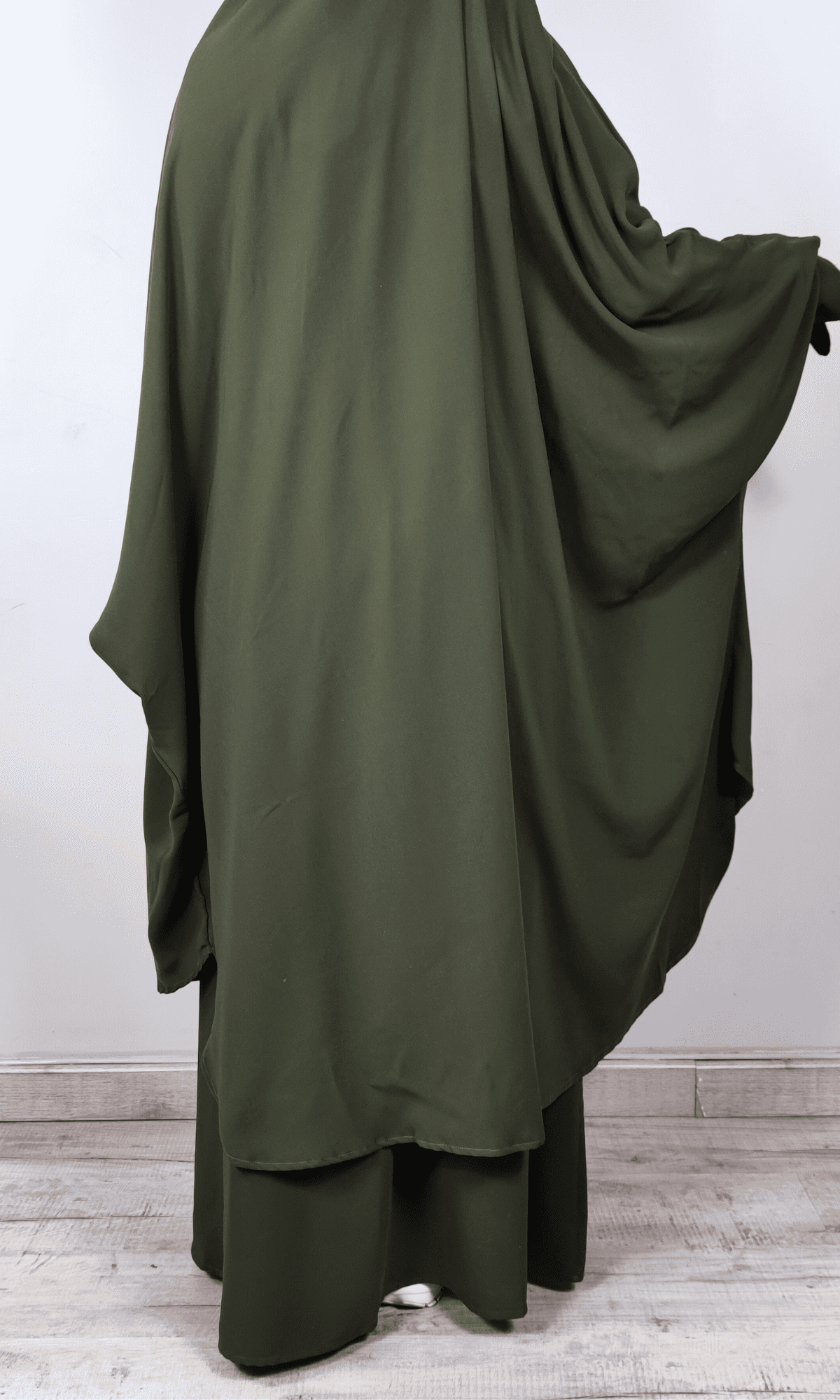 Jilbab deux pièces Kaki