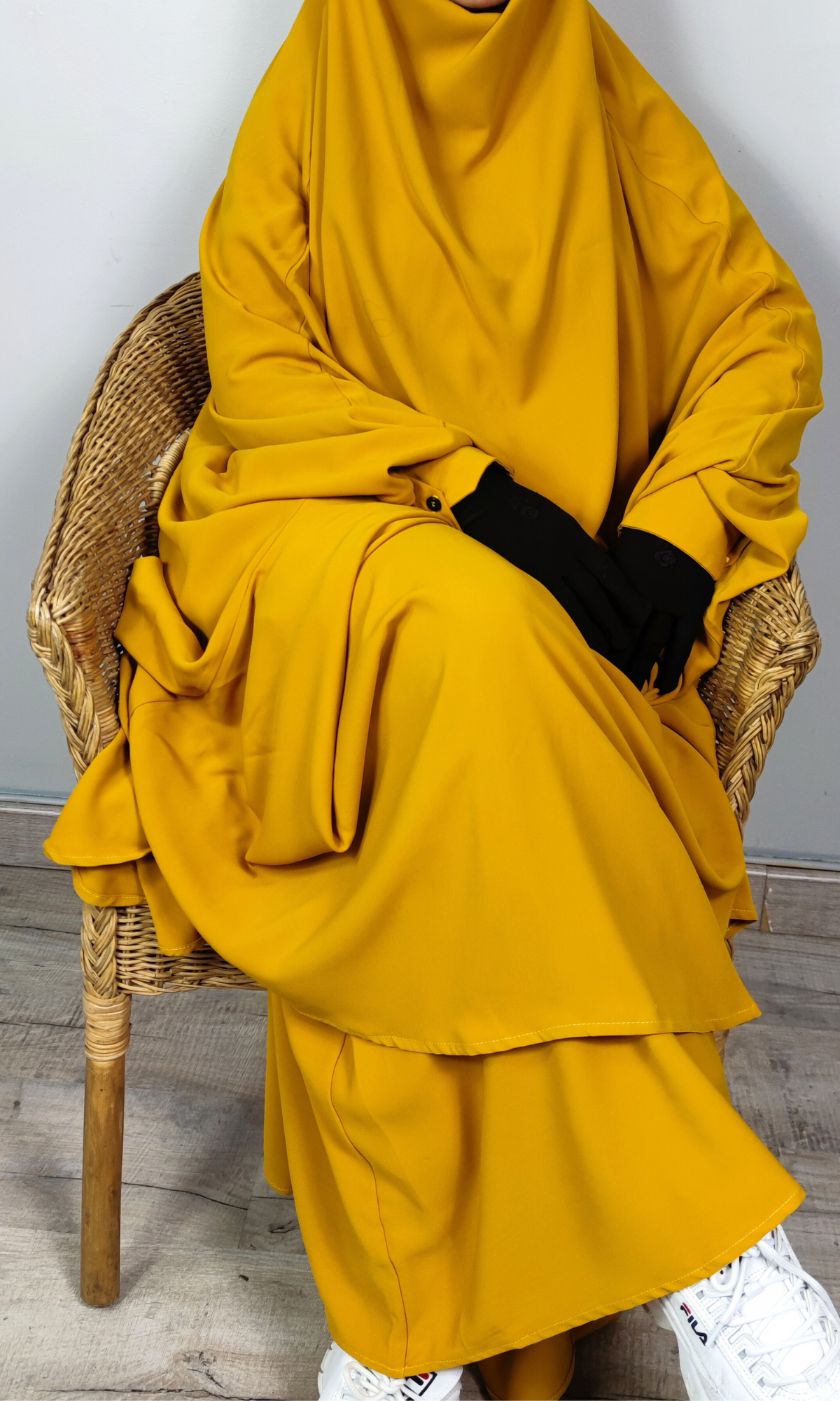 Jilbab deux pièces Moutarde
