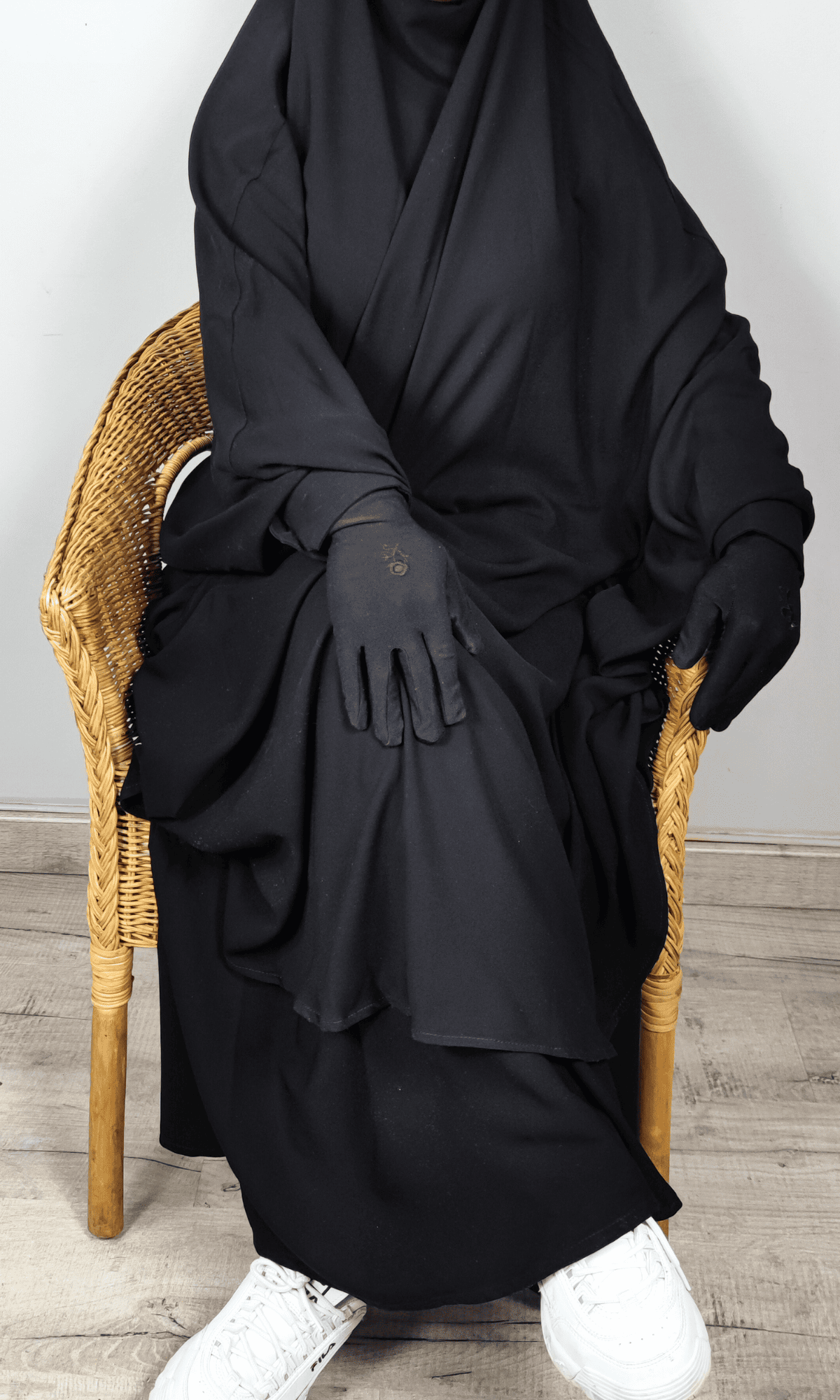 Jilbab deux pièces Noir – Image 3