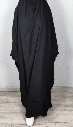 Jilbab deux pièces Noir