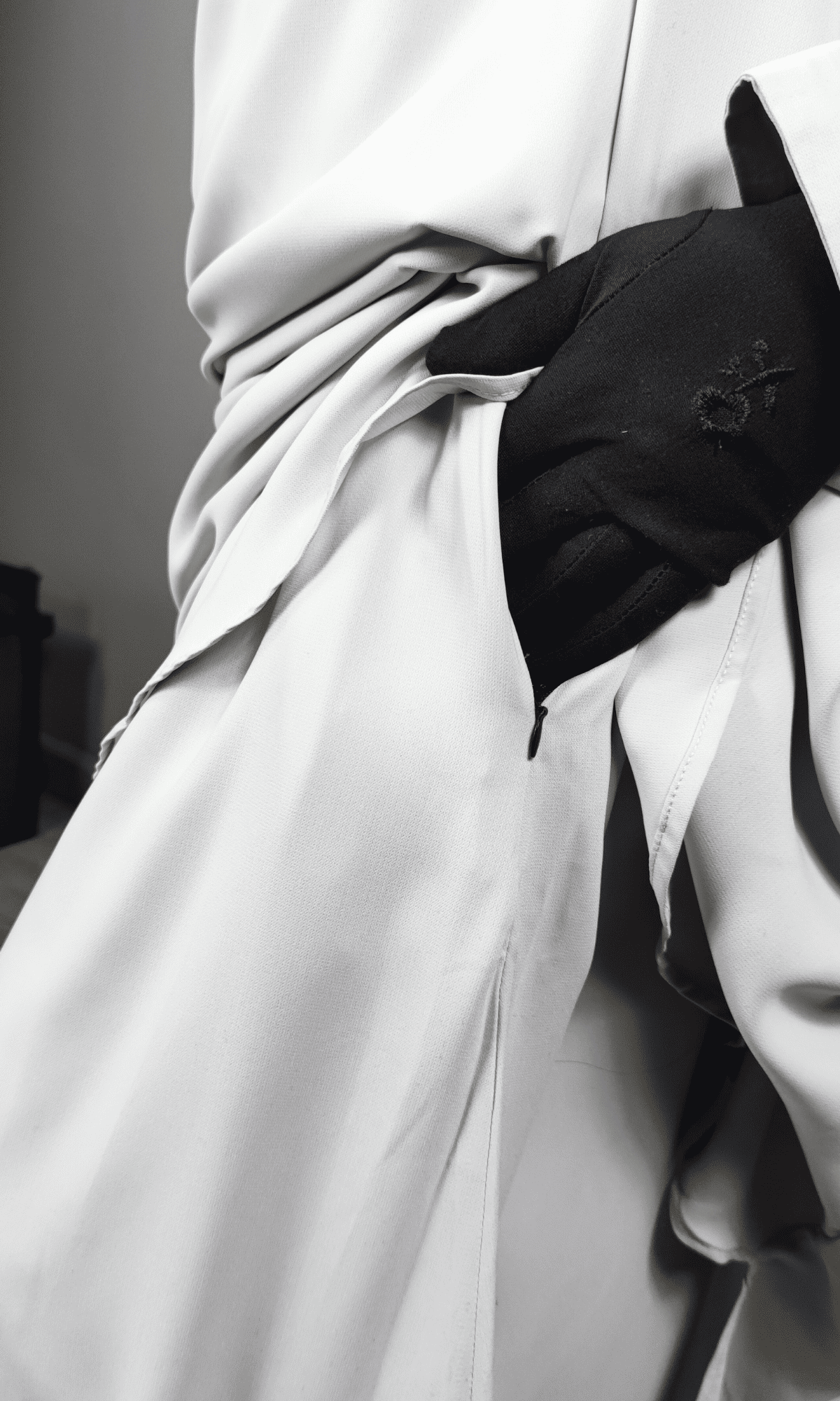 Jilbab deux pièces gris clair