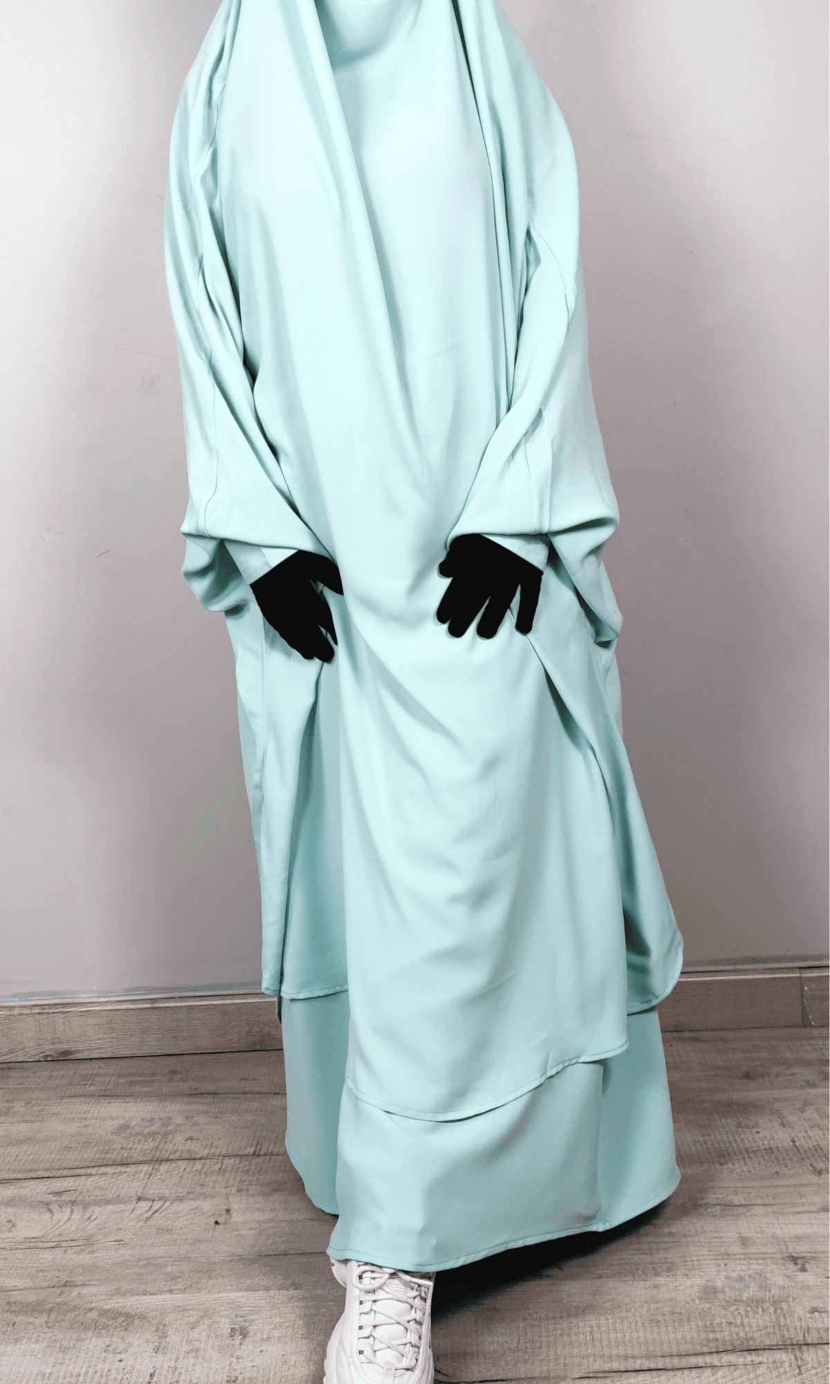 Jilbab deux pièces vert d’eau