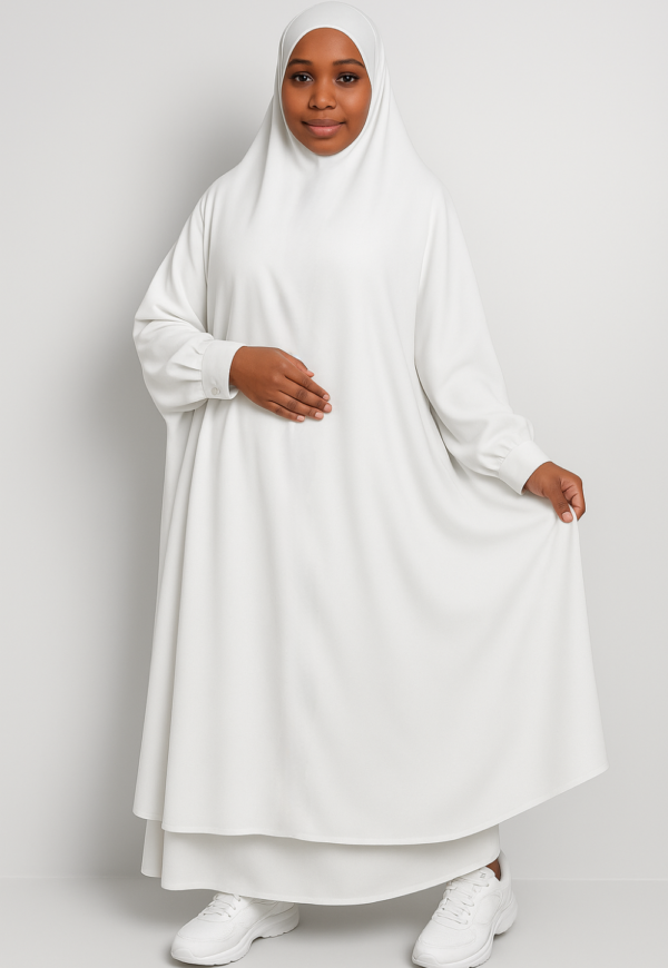 jilbab 2 pièces gris